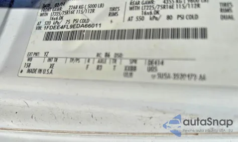 2014 Ford Econoline E450 Super Duty Cutaway Van из США, поврежденный, VIN 1FDEE4FL9EDA66011